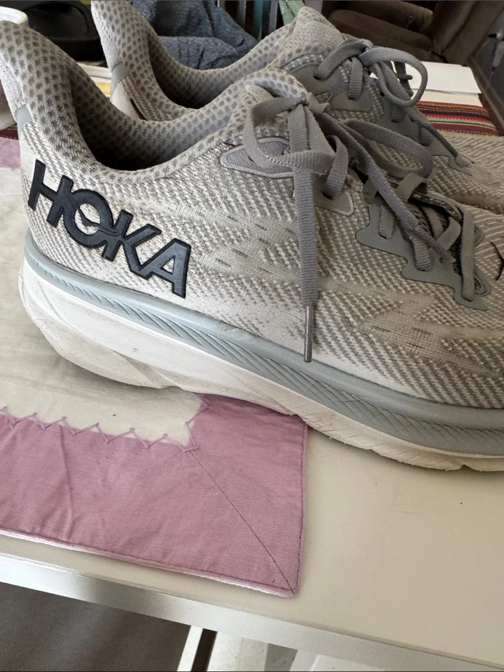MENS HOKA GRAY SNEAKERS